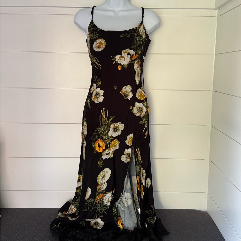 Urban Outfitters Black Floral Maxi Dress, Women’s M